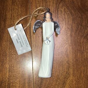 Elegant Angel Figurine with Silver Wings by Hobby Lobby